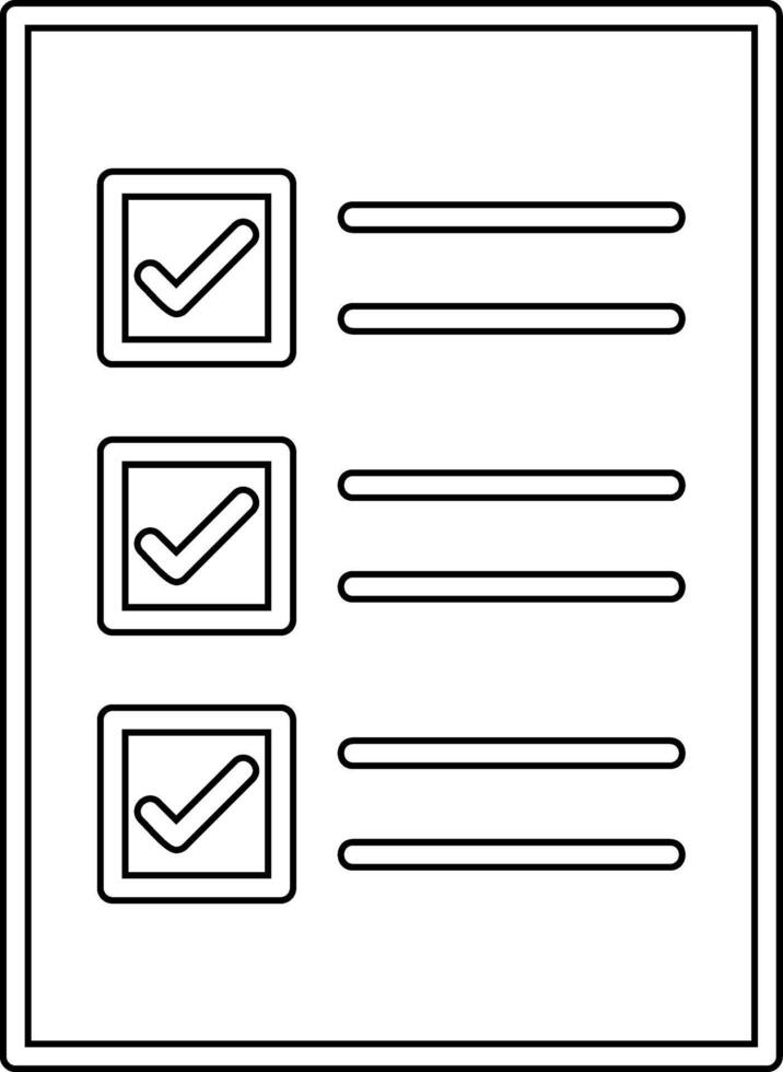 icône de vecteur de liste de contrôle
