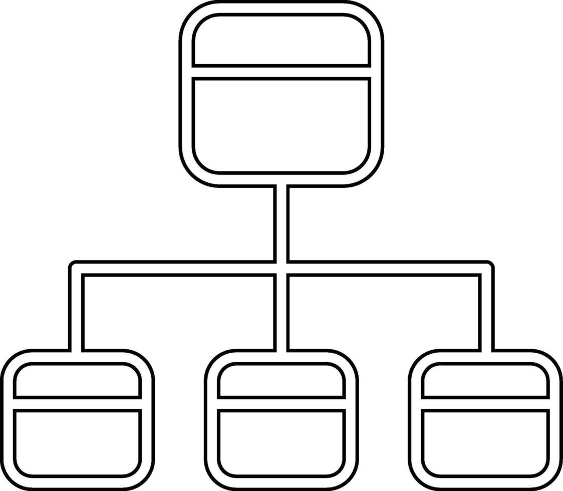 icône de vecteur d'organigramme