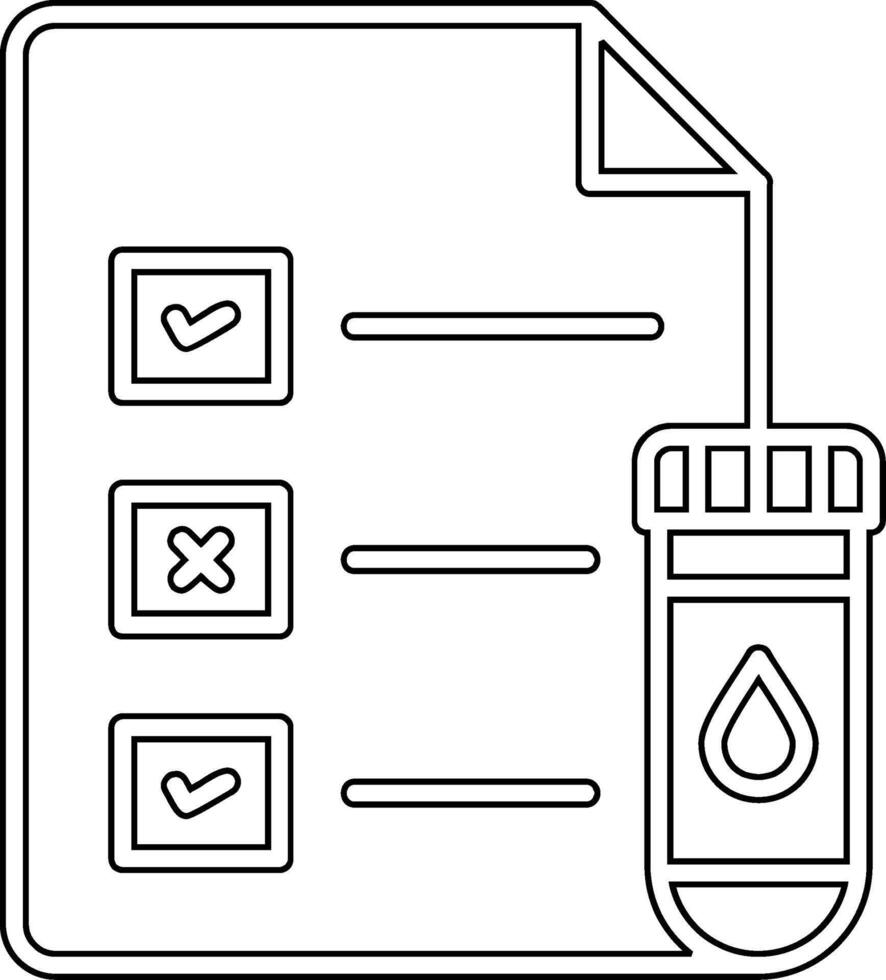 médical tester rapport vecteur icône