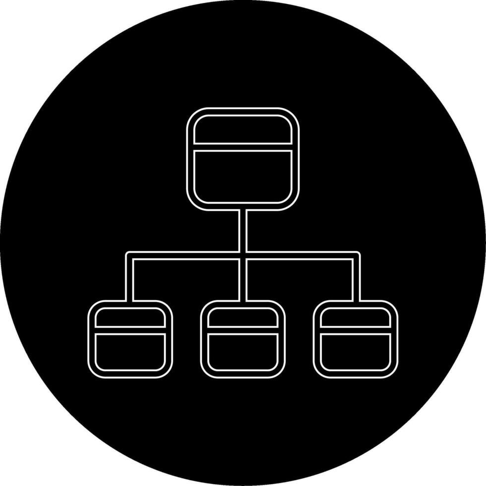 icône de vecteur d'organigramme