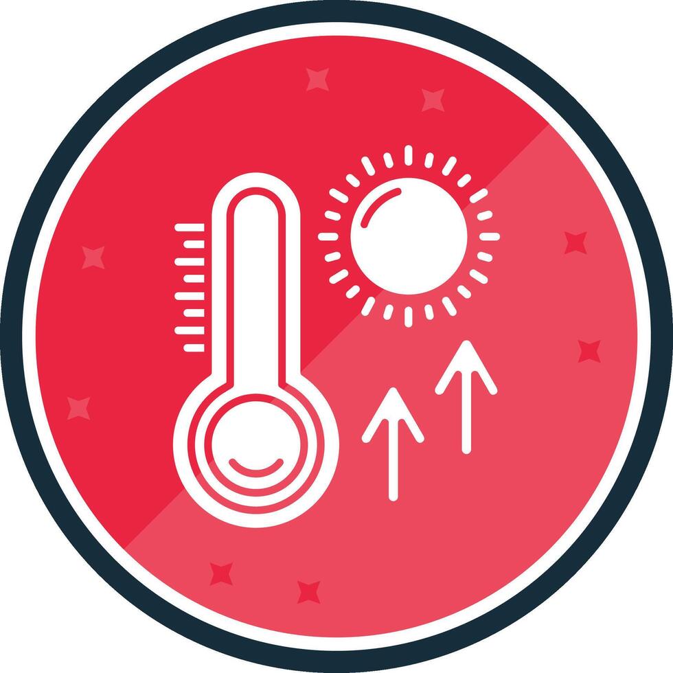 thermomètre glyphe verset icône vecteur