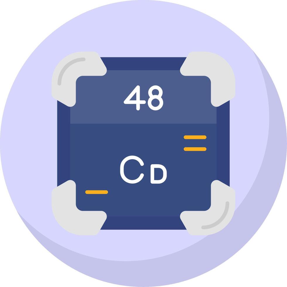 cadmium glyphe plat bulle icône vecteur