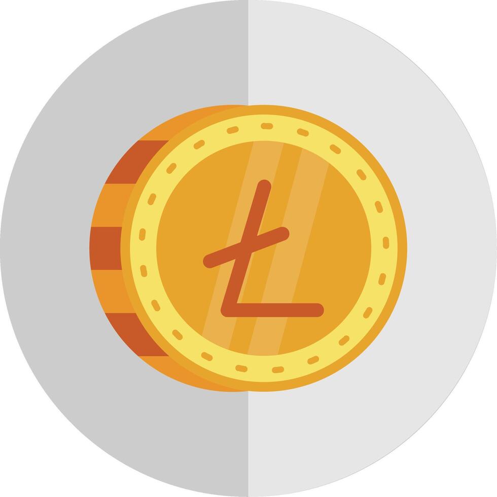 litecoin plat échelle icône vecteur