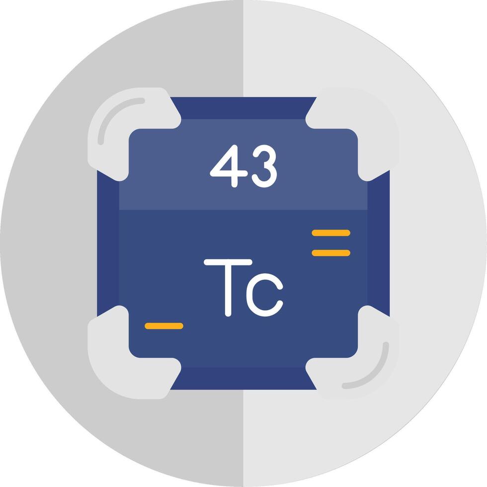 technétium plat échelle icône vecteur