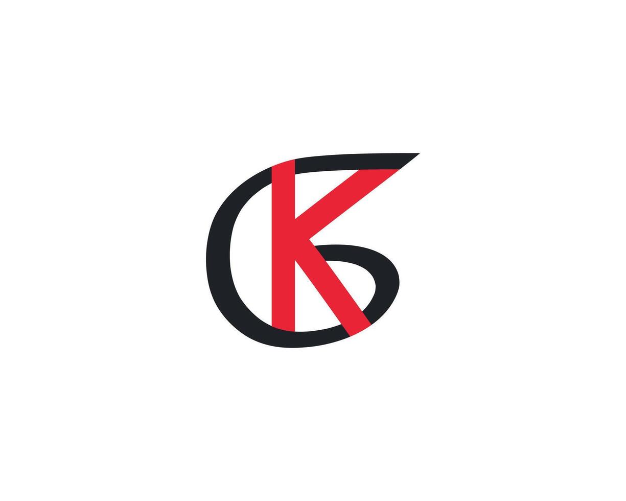 initiale lettre gk ou kg logo conception vecteur