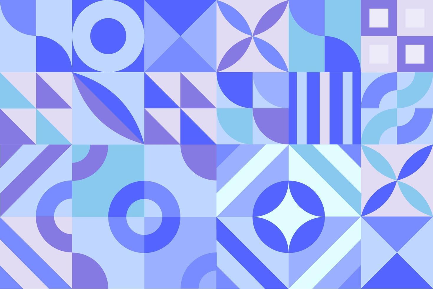 fond géométrique en mosaïque bleue vecteur