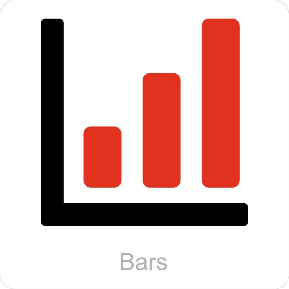 bars et diagramme icône concept vecteur