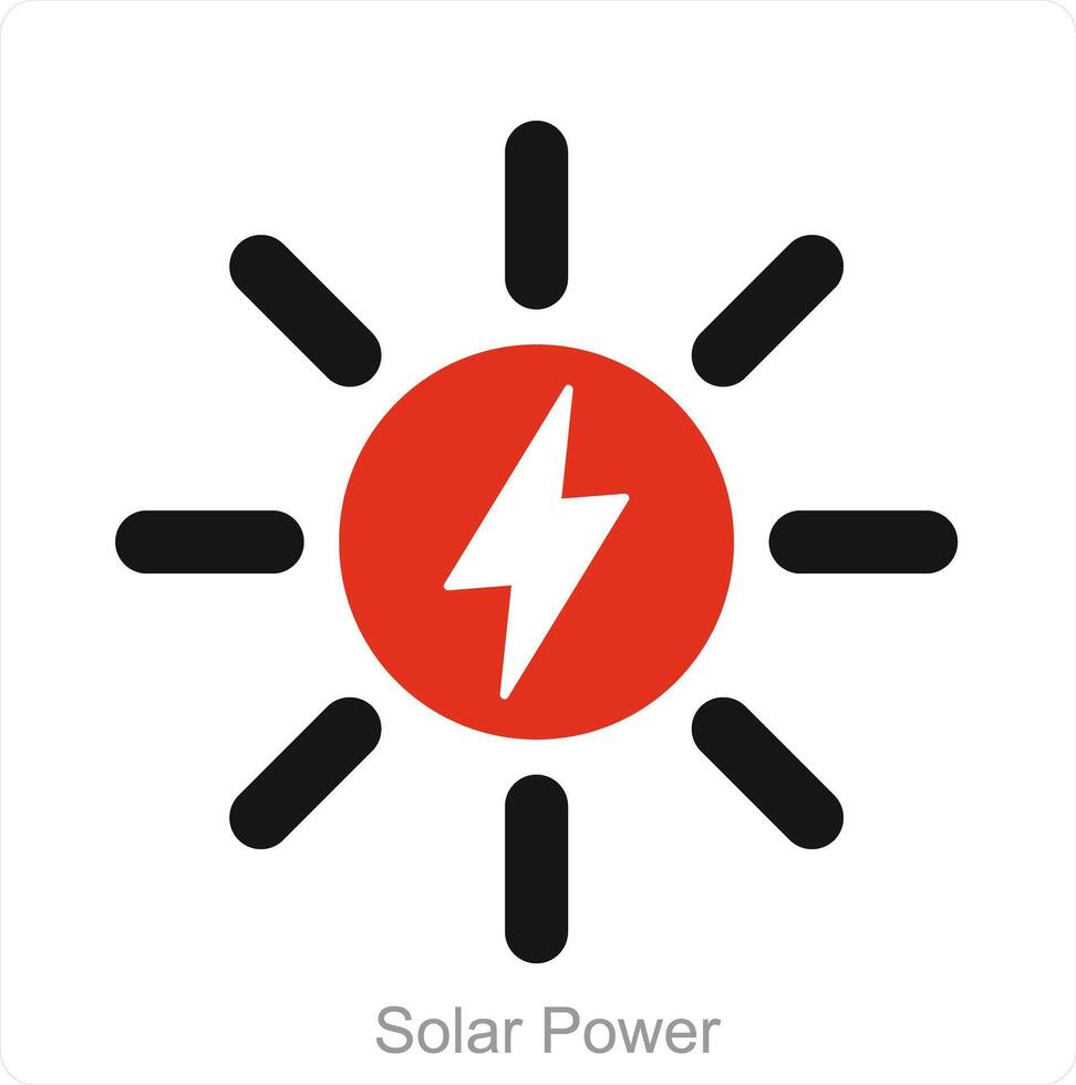 solaire Puissance et énergie icône concept vecteur