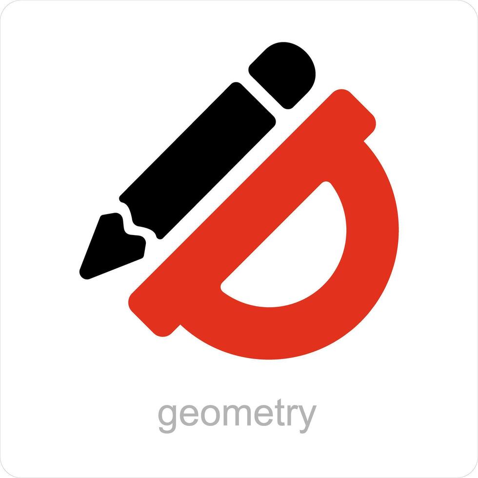 géométrie et math icône concept vecteur