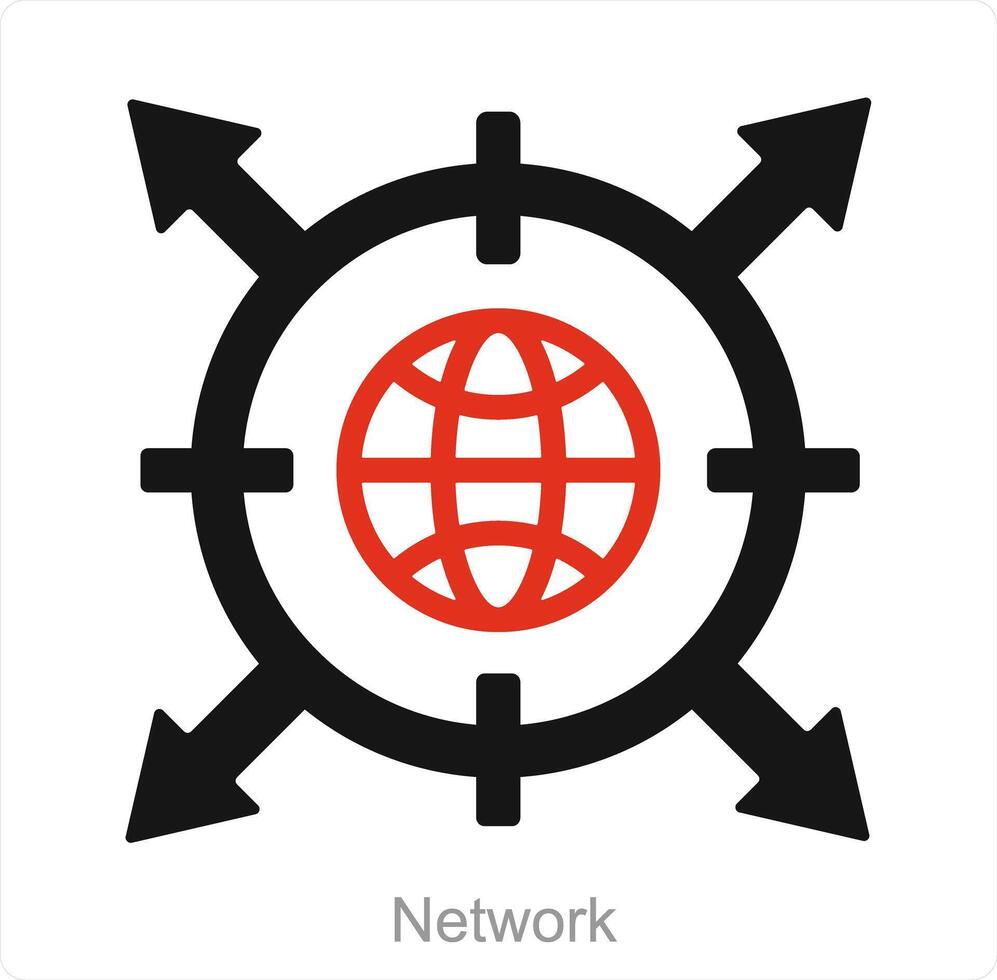réseau et lien icône concept vecteur