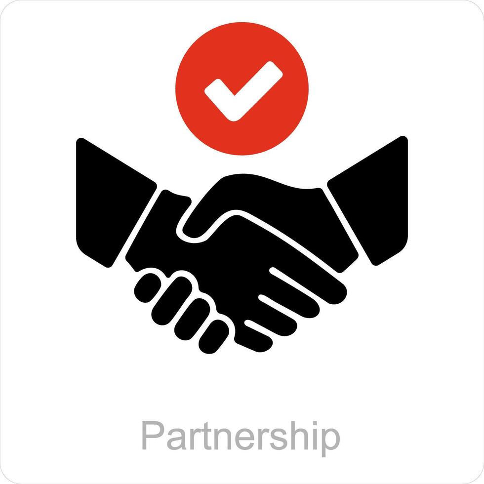 Partenariat et traiter icône concept vecteur