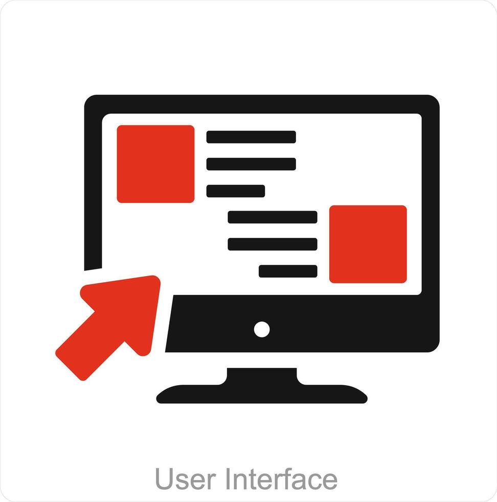 utilisateur interface et utilisateur icône concept vecteur