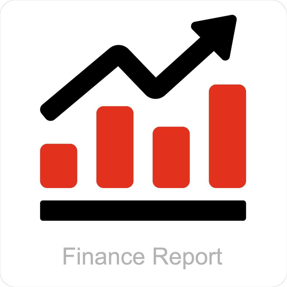 la finance rapport et diagramme icône concept vecteur