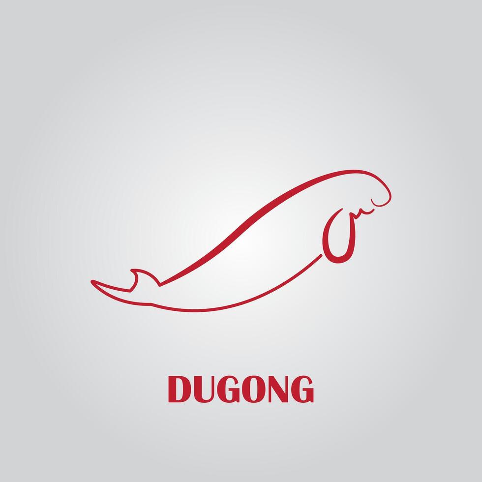 dugong logo conception vecteur