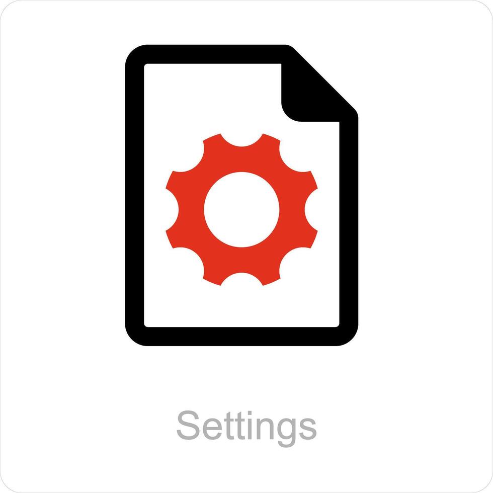 réglage et configuration icône concept vecteur