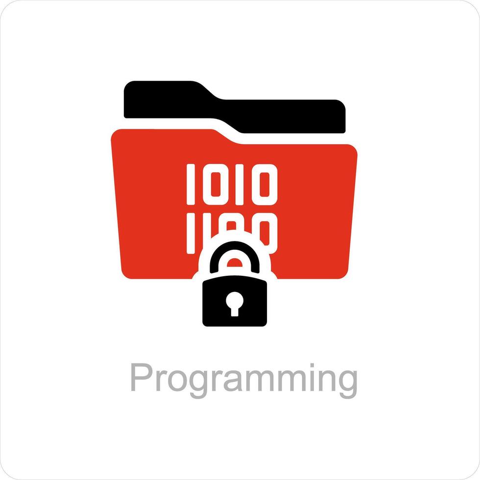 programmation et code icône concept vecteur