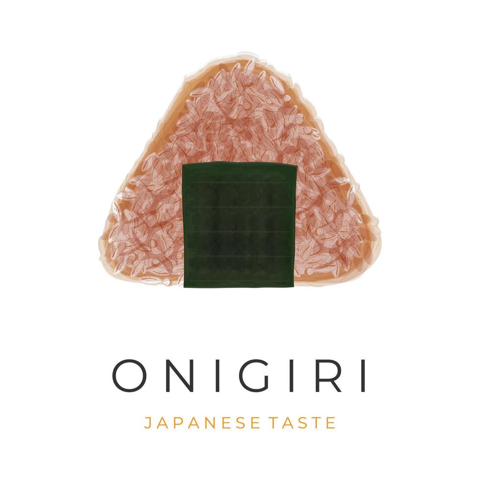 logo illustration vecteur épicé onigiri ou Kimchi riz Balle yaki onigiri grillé riz Balle