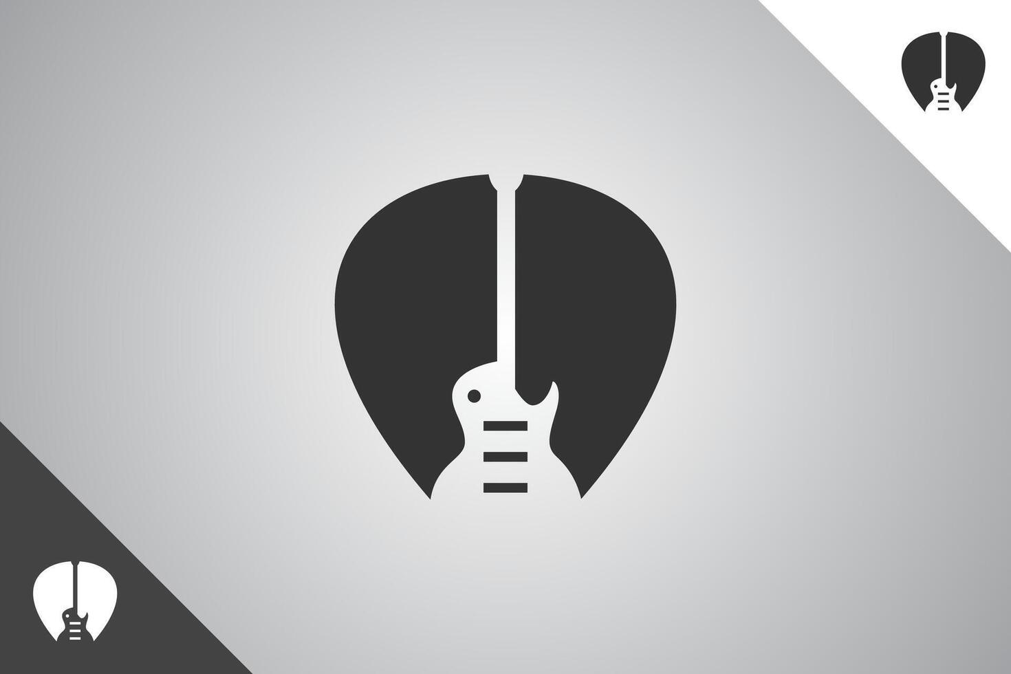 guitare logo. minimal et moderne logotype. parfait logo pour affaires en relation à groupe, les musiciens et chanteurs industrie. isolé Contexte. vecteur eps dix.
