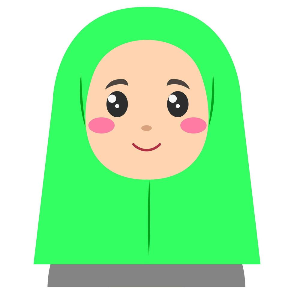 mignonne autocollant de femme dans hijab, art illustration vecteur