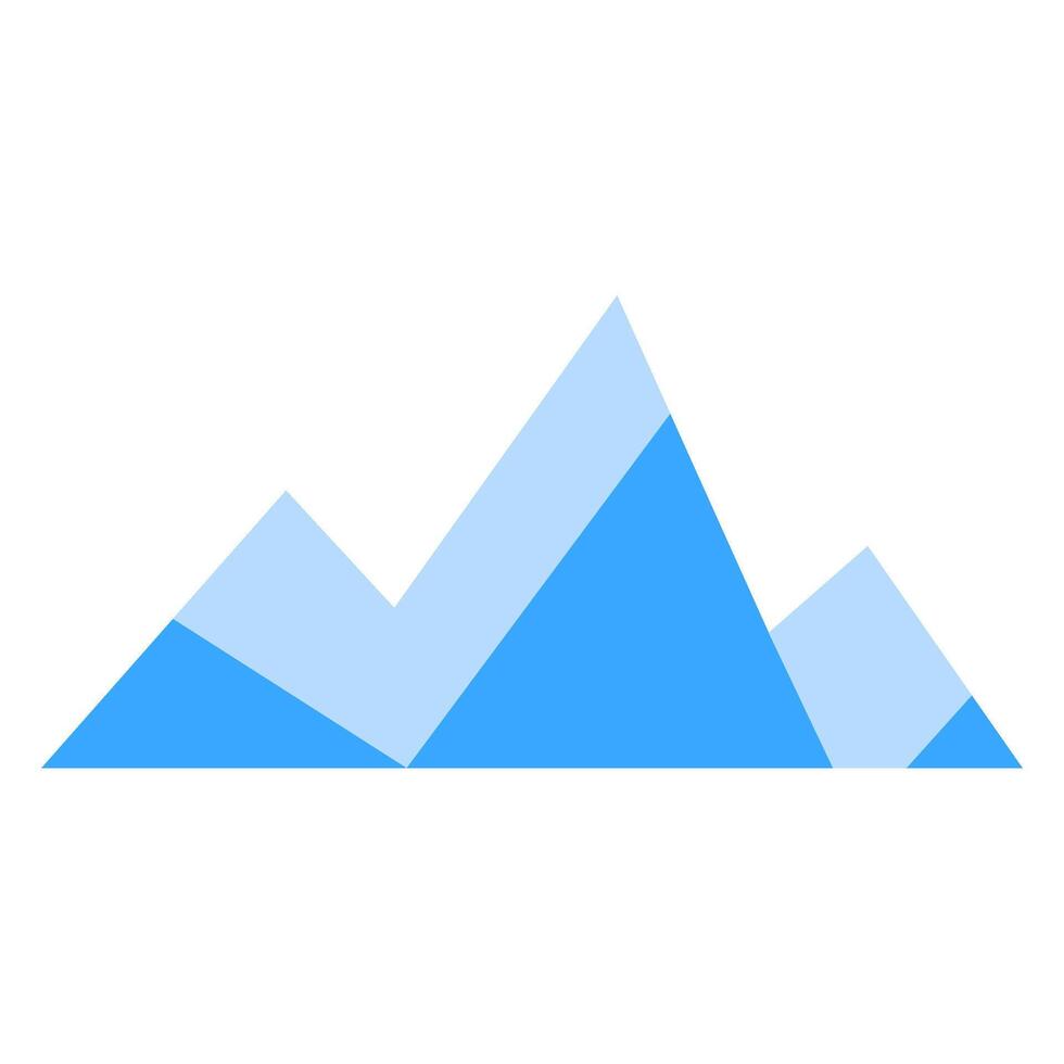 unique bleu montagne, numérique art illustration vecteur