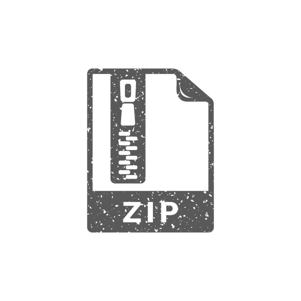 comprimé fichier format icône dans grunge texture vecteur illustration