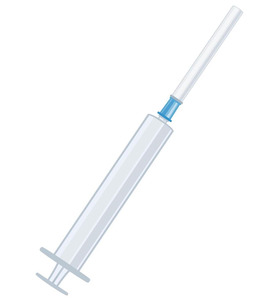 médical seringue avec ampoule pour injection Stock vecteur illustration isolé sur blanc Contexte