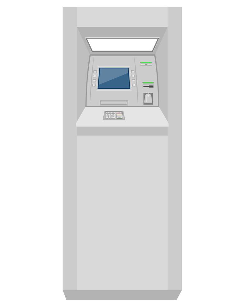 illustration de vecteur stock distributeur automatique de billets isolé sur fond blanc