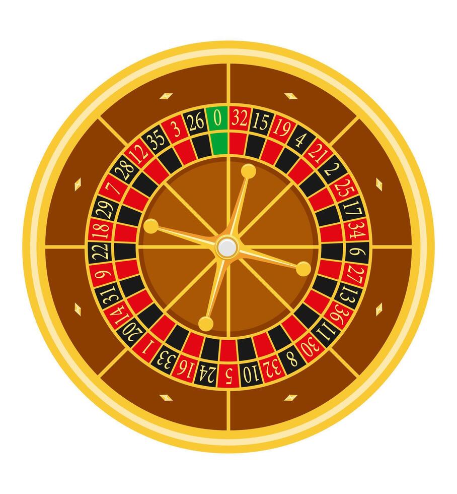 casino roulette Stock vecteur illustration isolé sur blanc Contexte