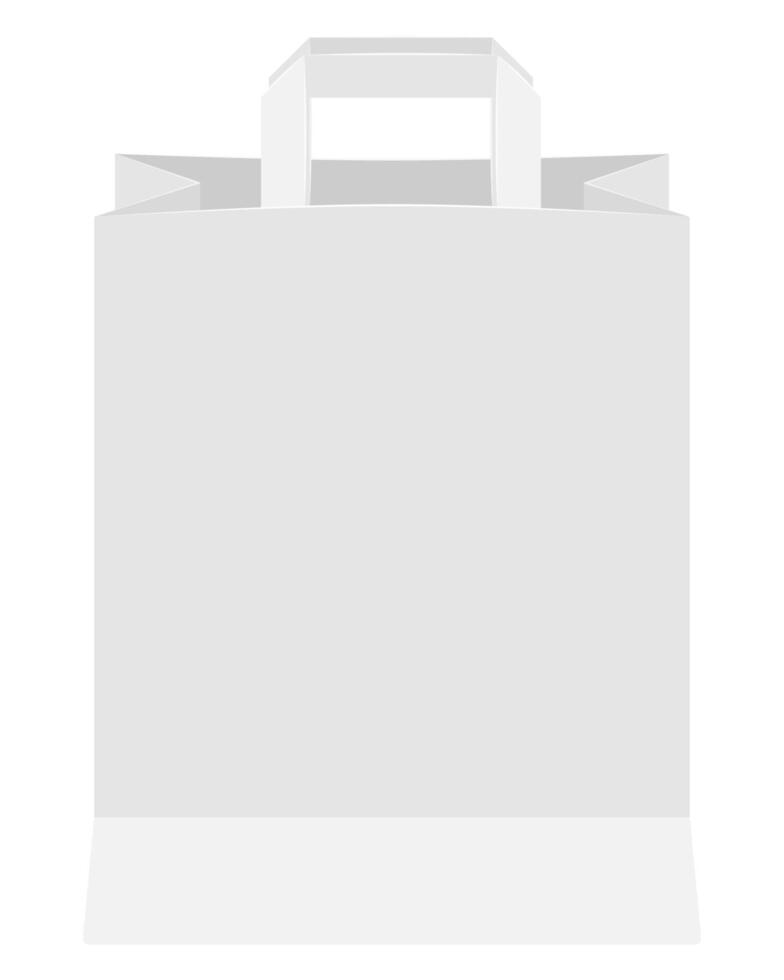 blanc papier achats sac Stock vecteur illustration isolé sur Contexte