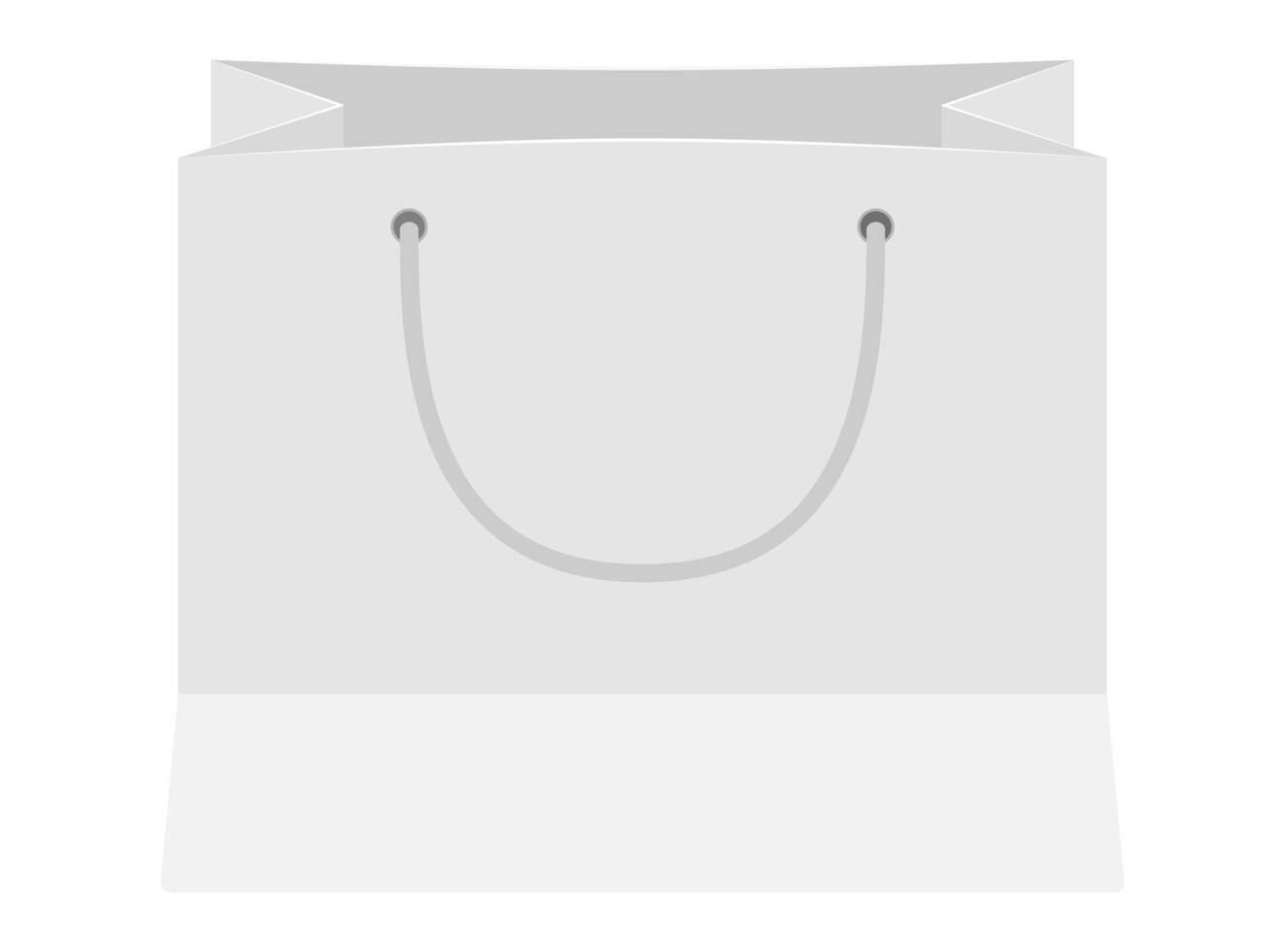 blanc papier achats sac Stock vecteur illustration isolé sur Contexte