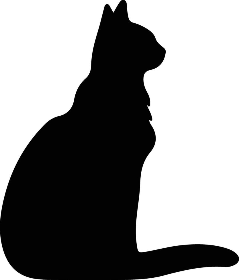 serengeti chat noir silhouette vecteur