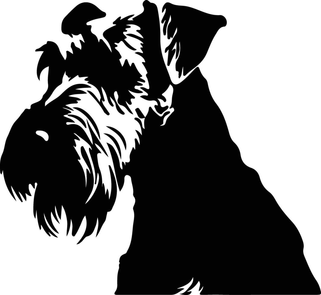 airedale terrier noir silhouette vecteur