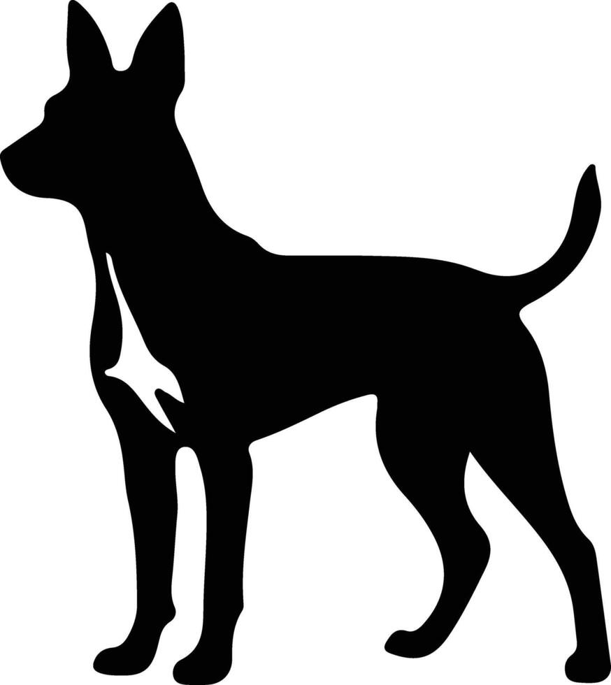 basenji noir silhouette vecteur