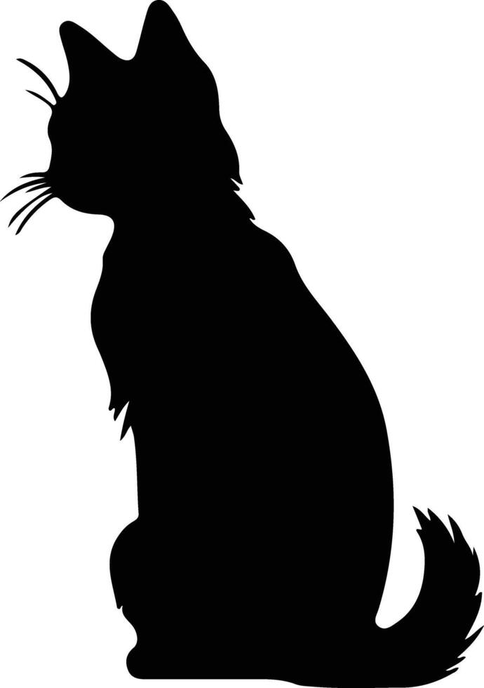 balinais chat noir silhouette vecteur