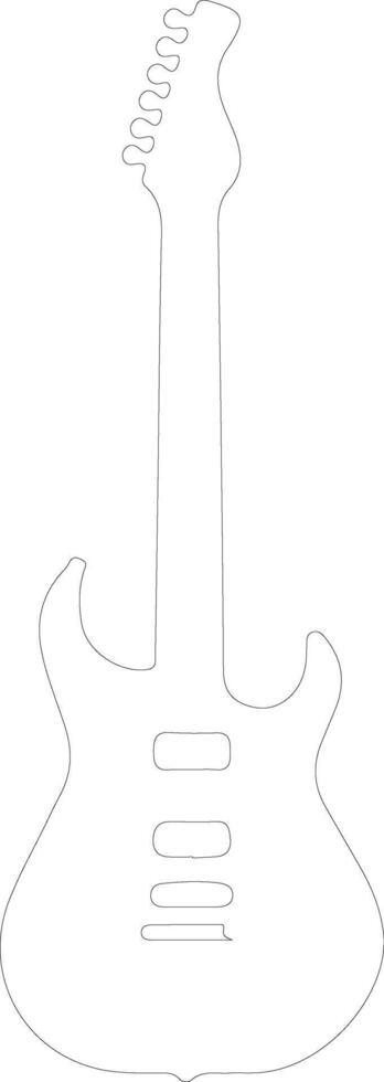 guitare contour silhouette vecteur