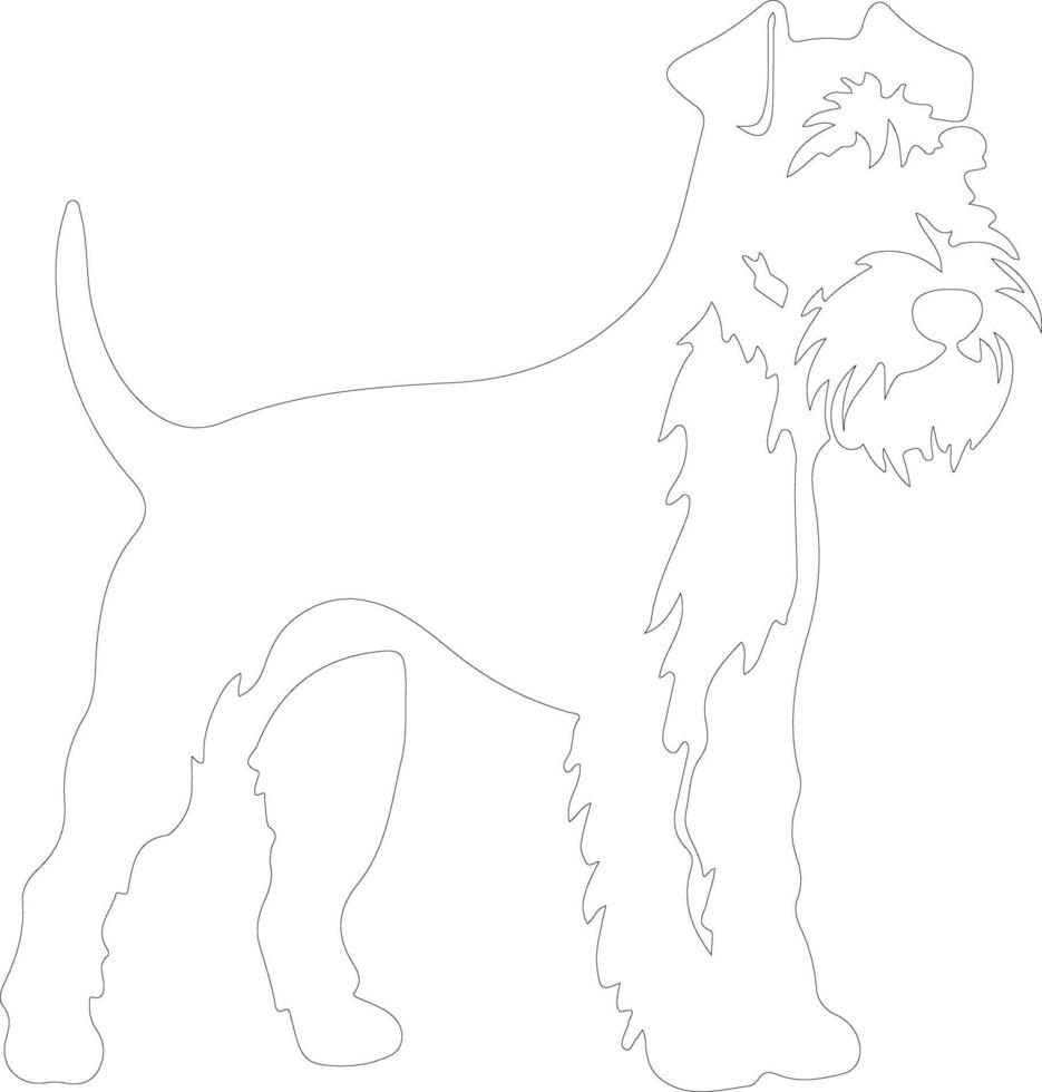 câble Renard terrier contour silhouette vecteur