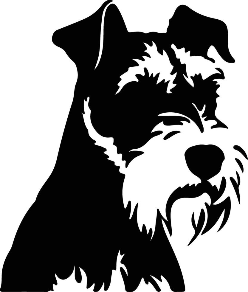 câble Renard terrier noir silhouette vecteur