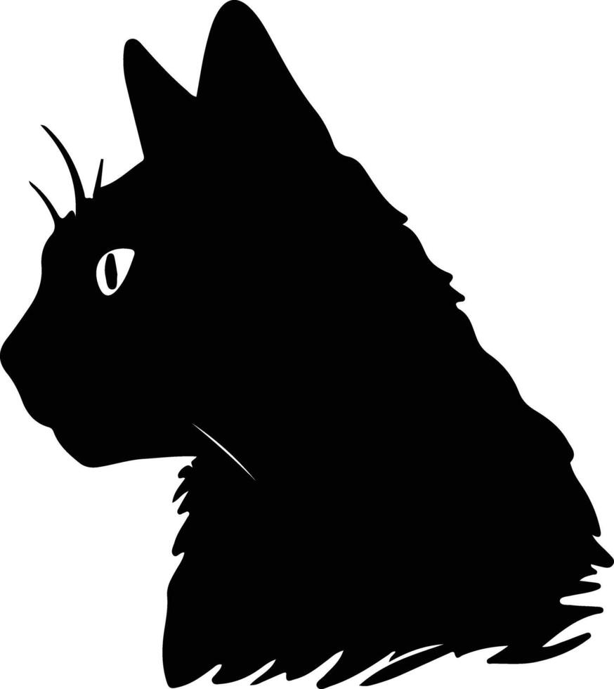 manx chat silhouette portrait vecteur