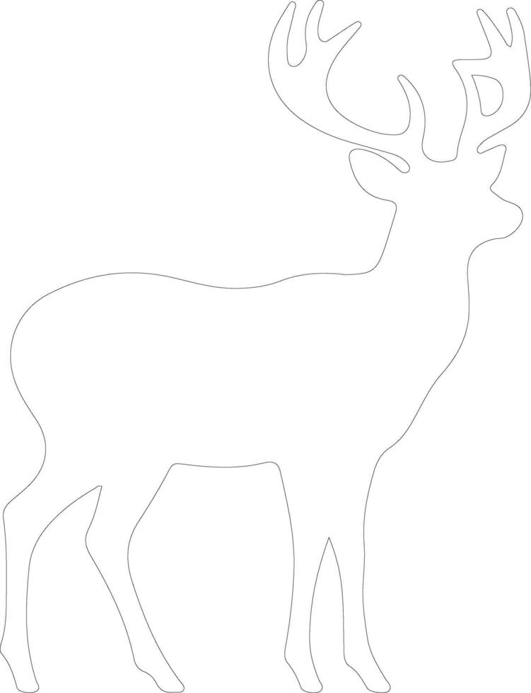 cerf contour silhouette vecteur