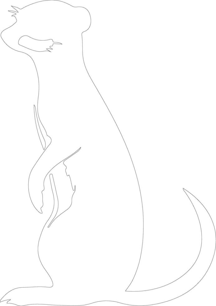 suricate contour silhouette vecteur
