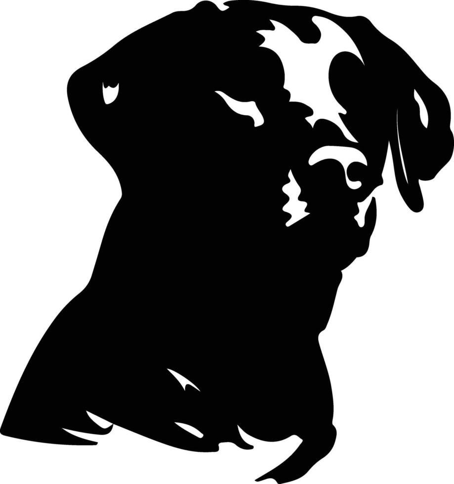 Chesapeake baie retriever noir silhouette vecteur