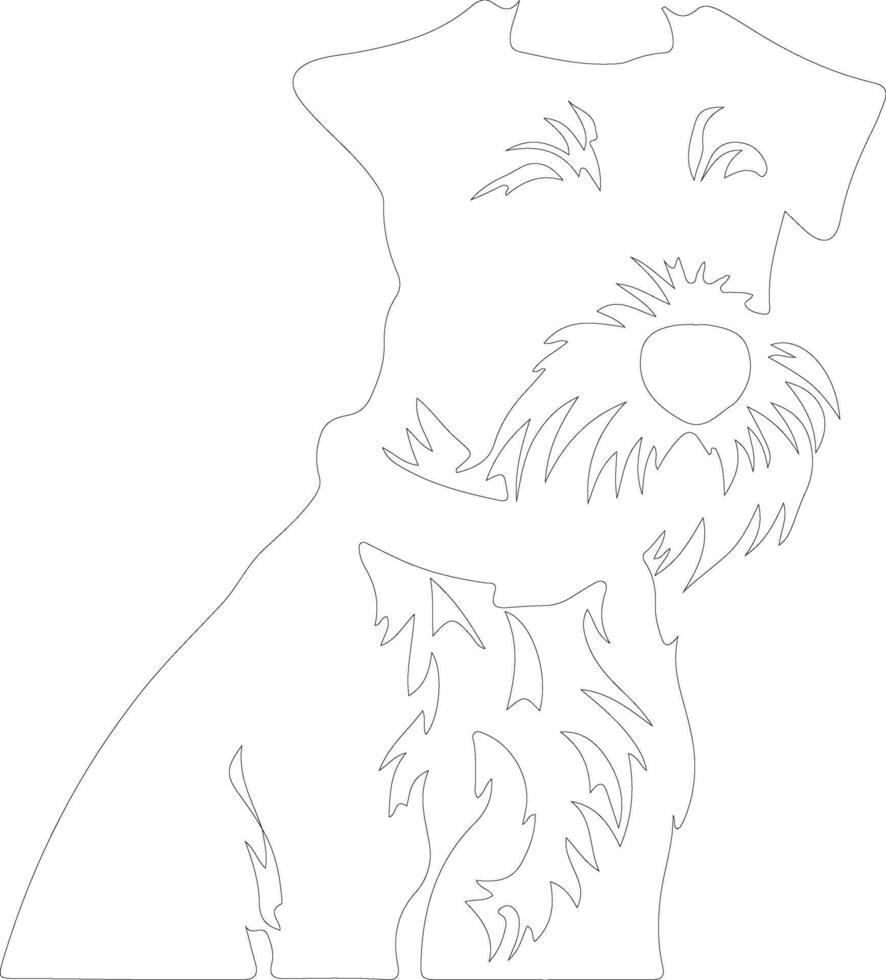 terrier contour silhouette vecteur