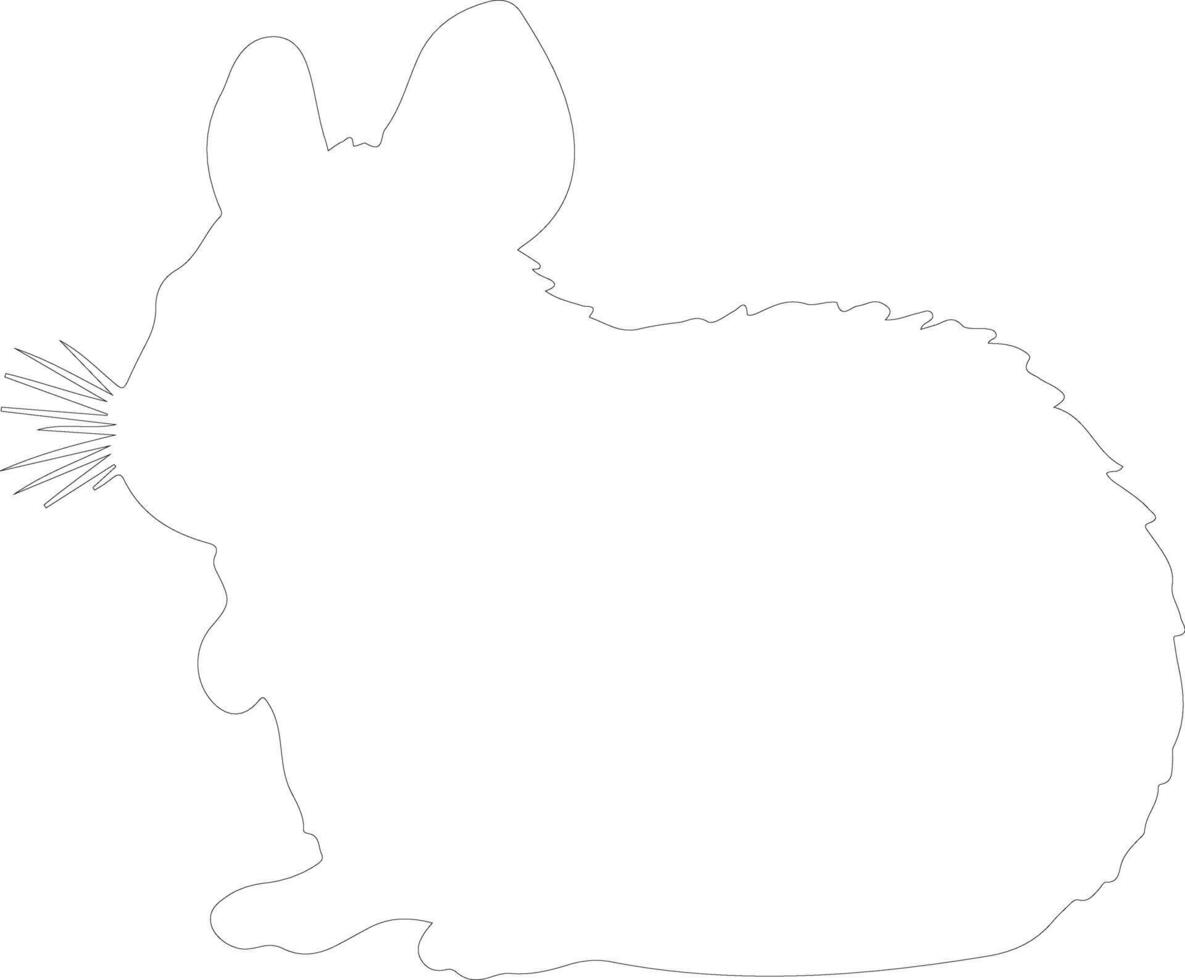 chinchilla contour silhouette vecteur