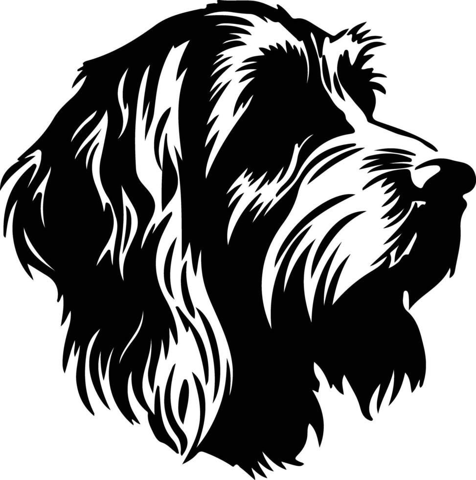 petit basset griffon vendre silhouette portrait vecteur