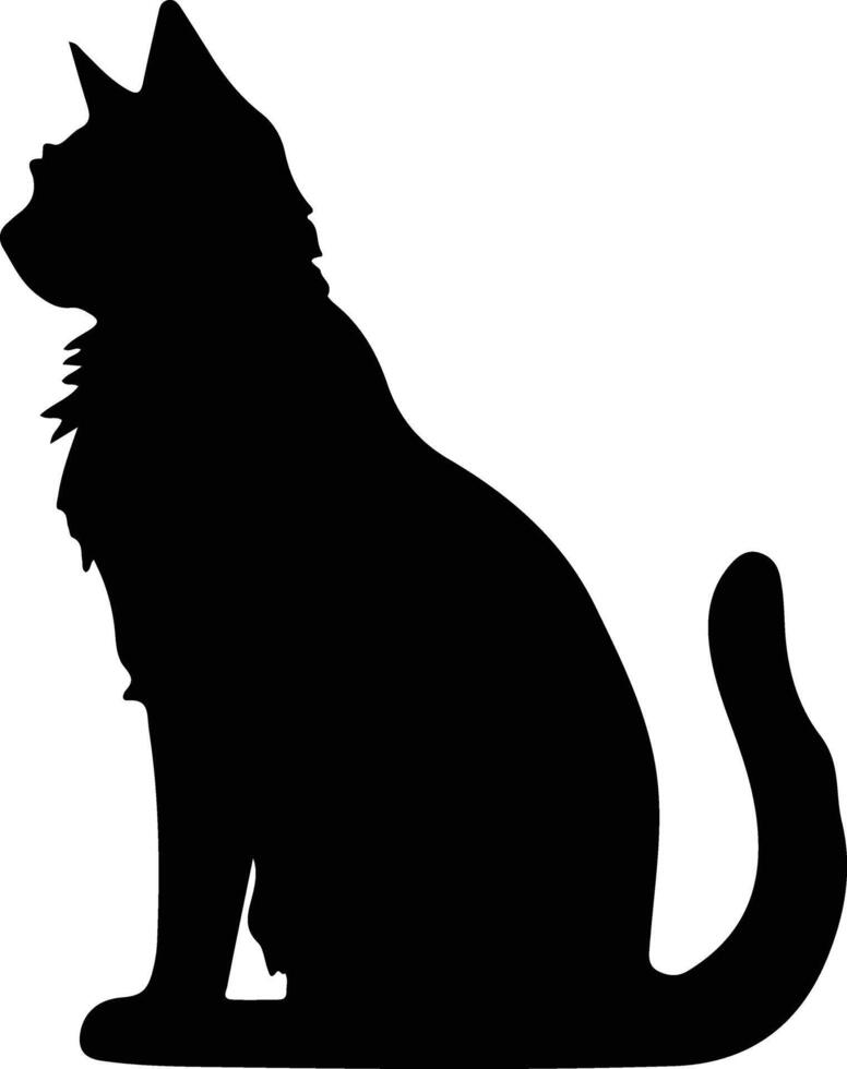 dossier chat noir silhouette vecteur