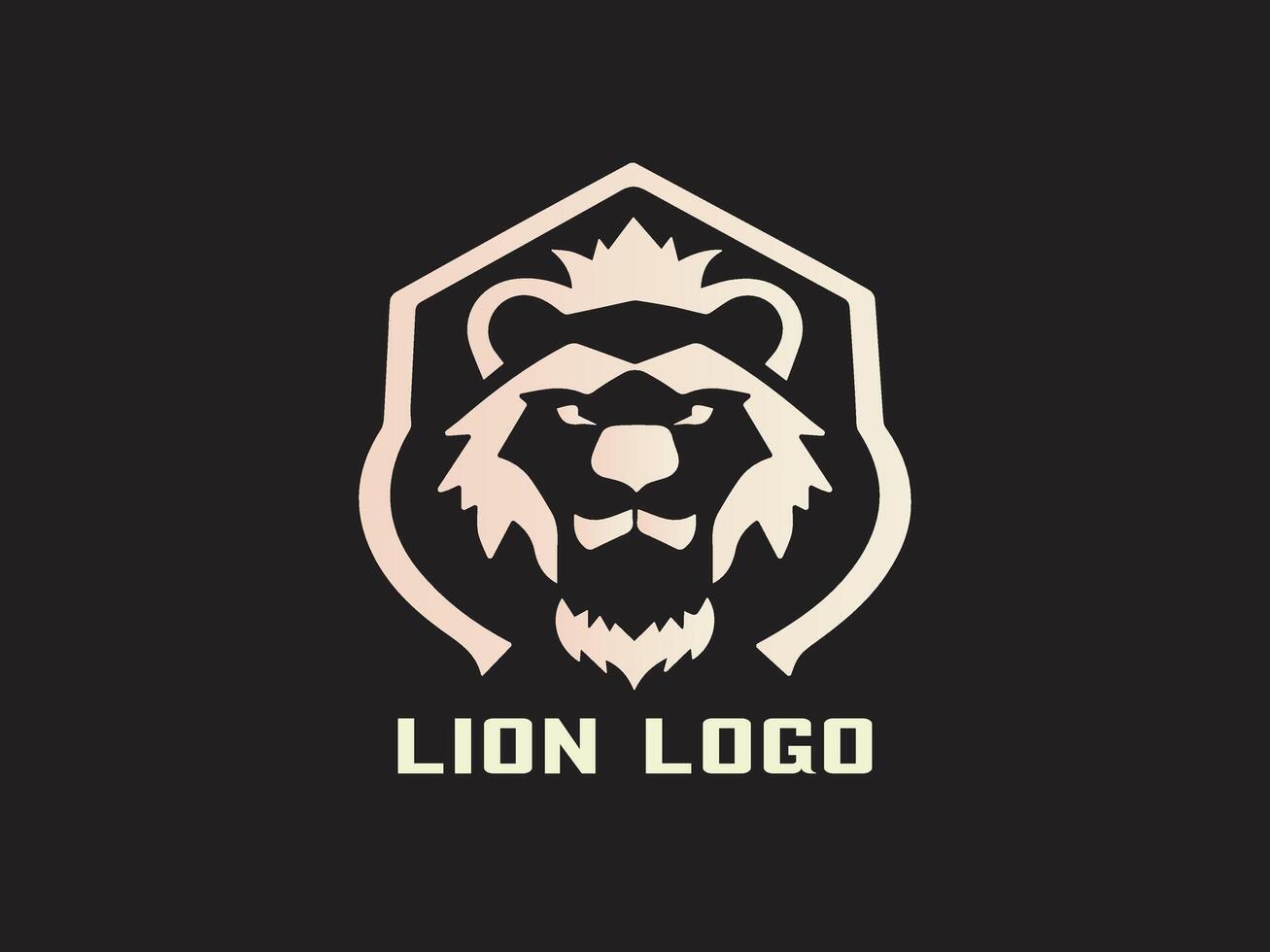 Lion logo conception vecteur modèle. Lion tête logo icône vecteur illustration.