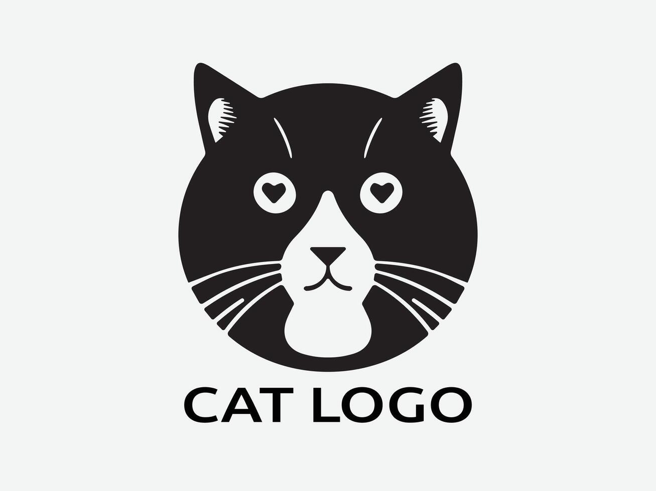 modèle de vecteur de conception de logo de chat