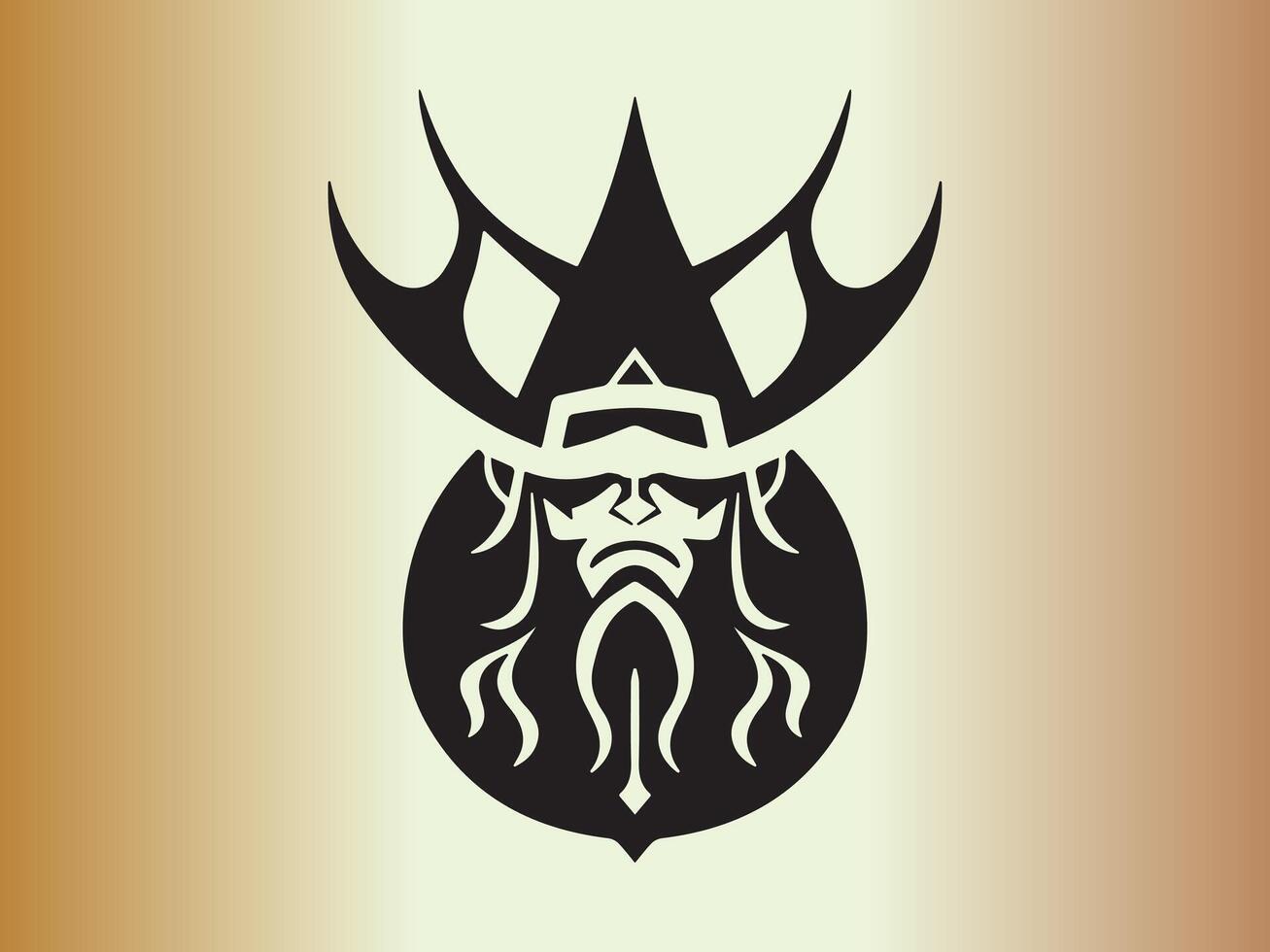 viking logo conception icône symbole vecteur illustration. Humain viking logo conception modèle.