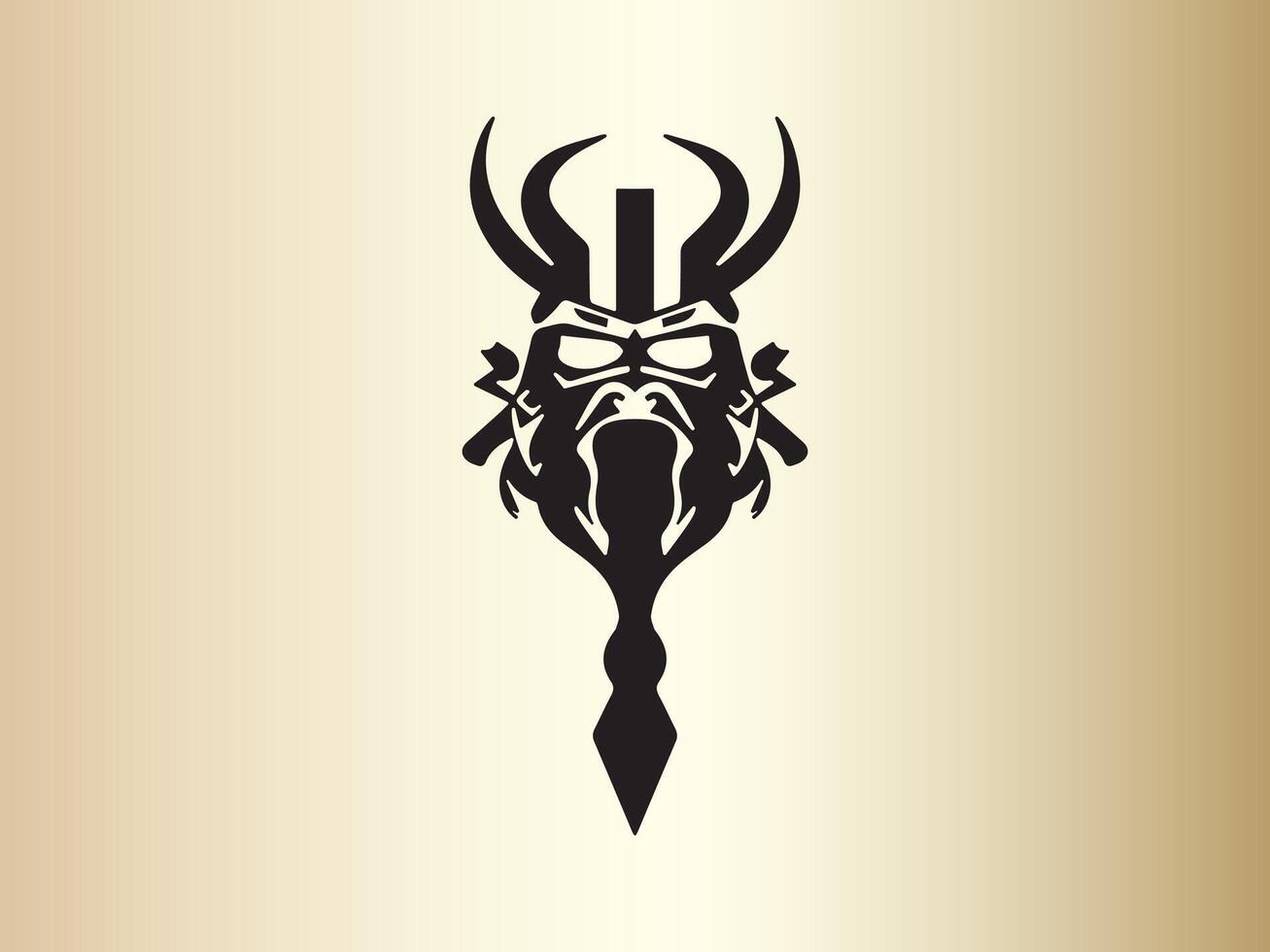 viking logo conception icône symbole vecteur illustration. Humain viking logo conception modèle.