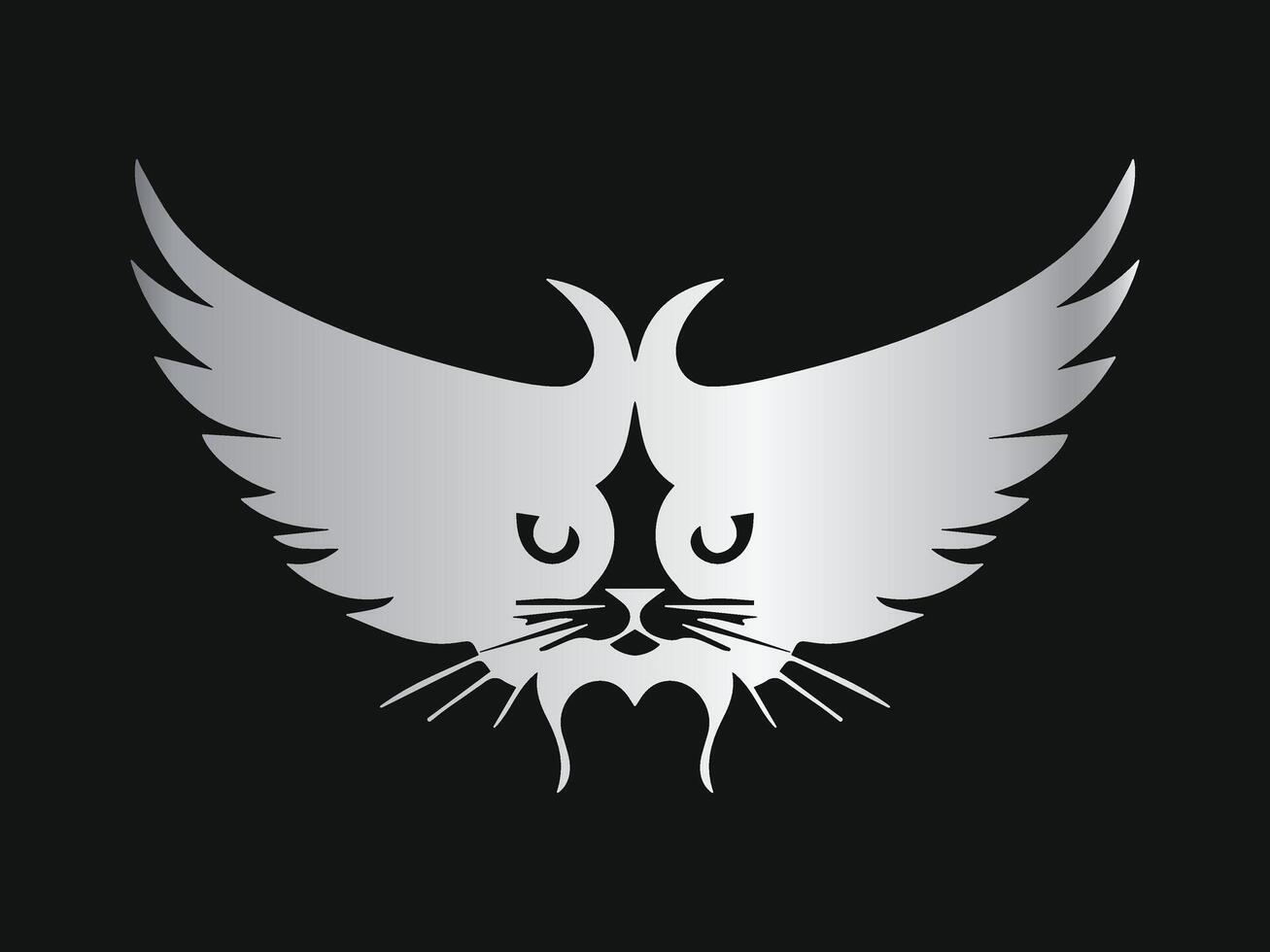 ange chat logo conception modèle. chat logo conception vecteur illustration.